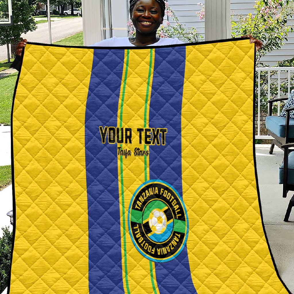 Custom Afro Tanzania Football Quilt We Are Champions