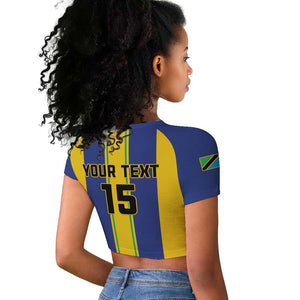 Custom Afro Tanzania Football Raglan Cropped T shirt We Are Champions