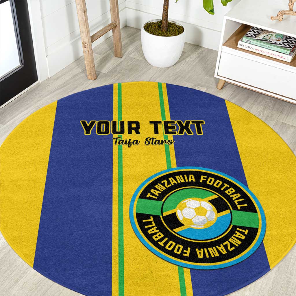 Custom Afro Tanzania Football Round Carpet We Are Champions
