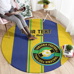 Custom Afro Tanzania Football Round Carpet We Are Champions