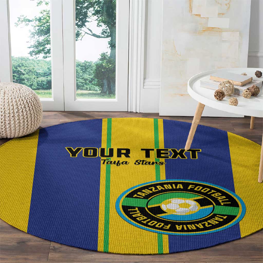 Custom Afro Tanzania Football Round Carpet We Are Champions