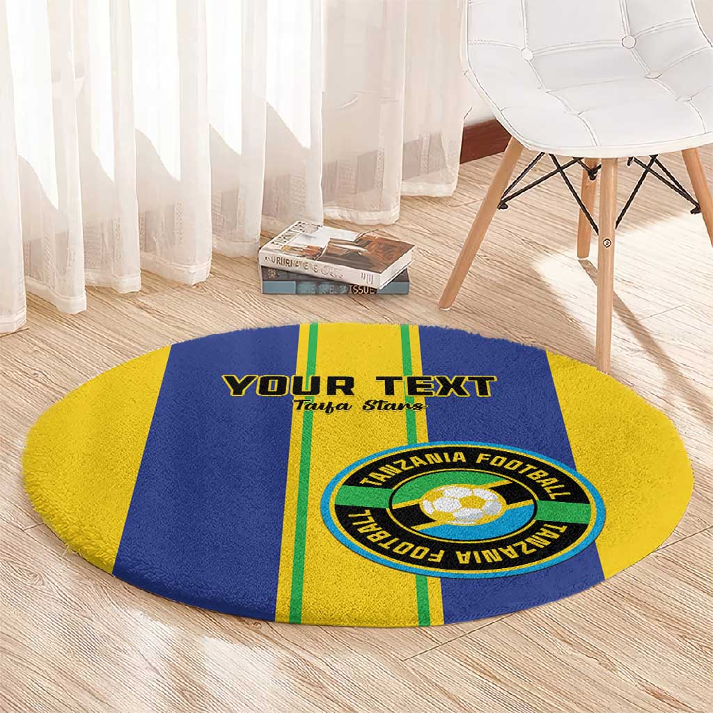 Custom Afro Tanzania Football Round Carpet We Are Champions