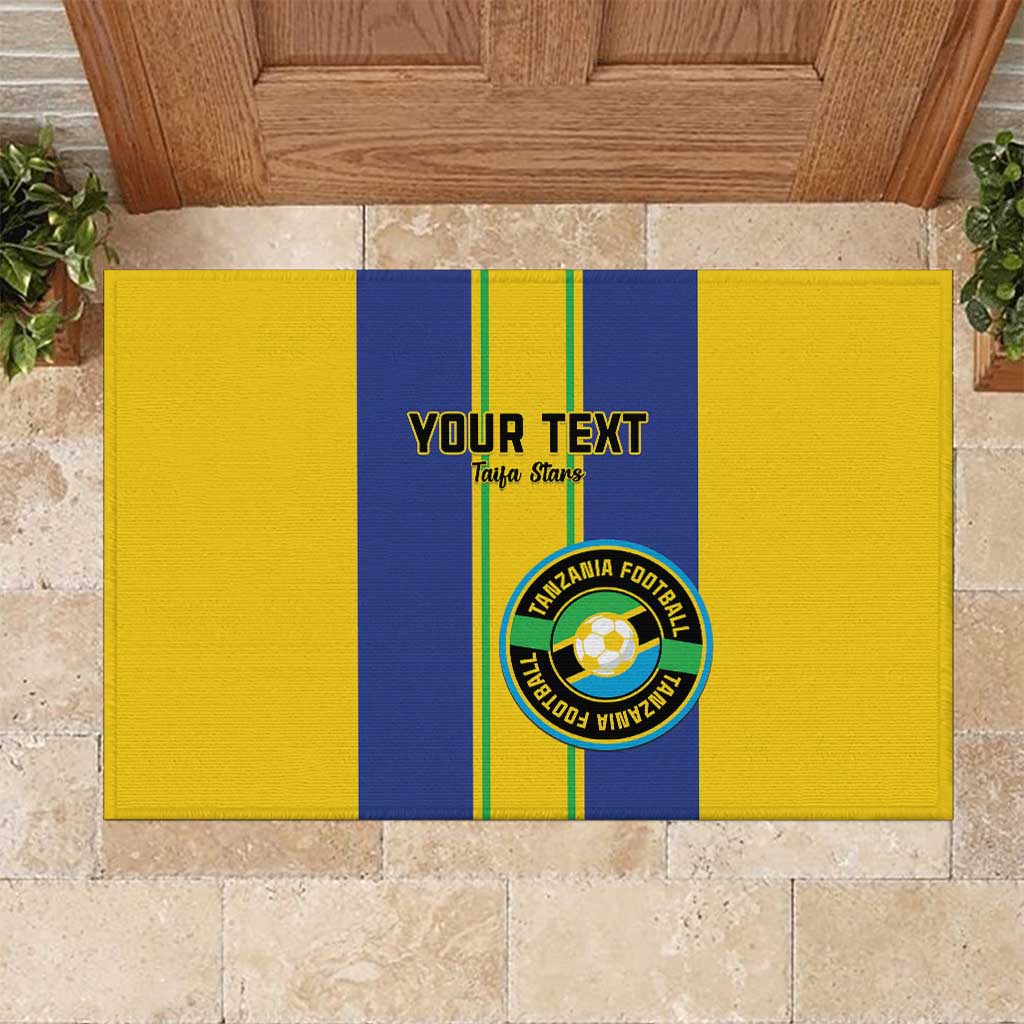 Custom Afro Tanzania Football Rubber Doormat We Are Champions
