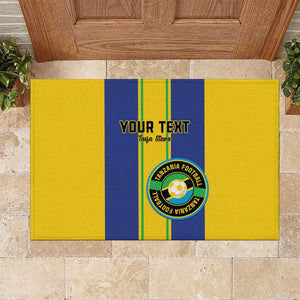Custom Afro Tanzania Football Rubber Doormat We Are Champions