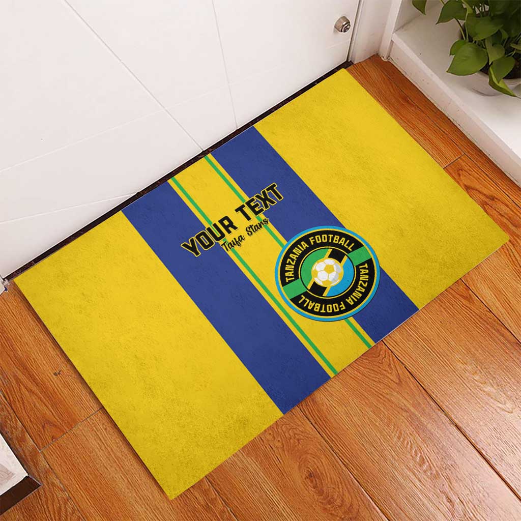 Custom Afro Tanzania Football Rubber Doormat We Are Champions
