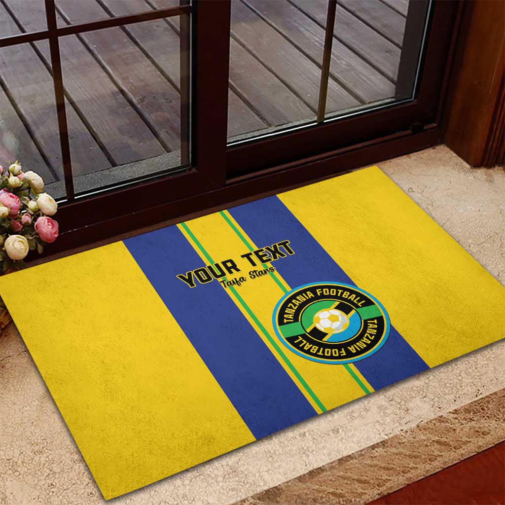 Custom Afro Tanzania Football Rubber Doormat We Are Champions