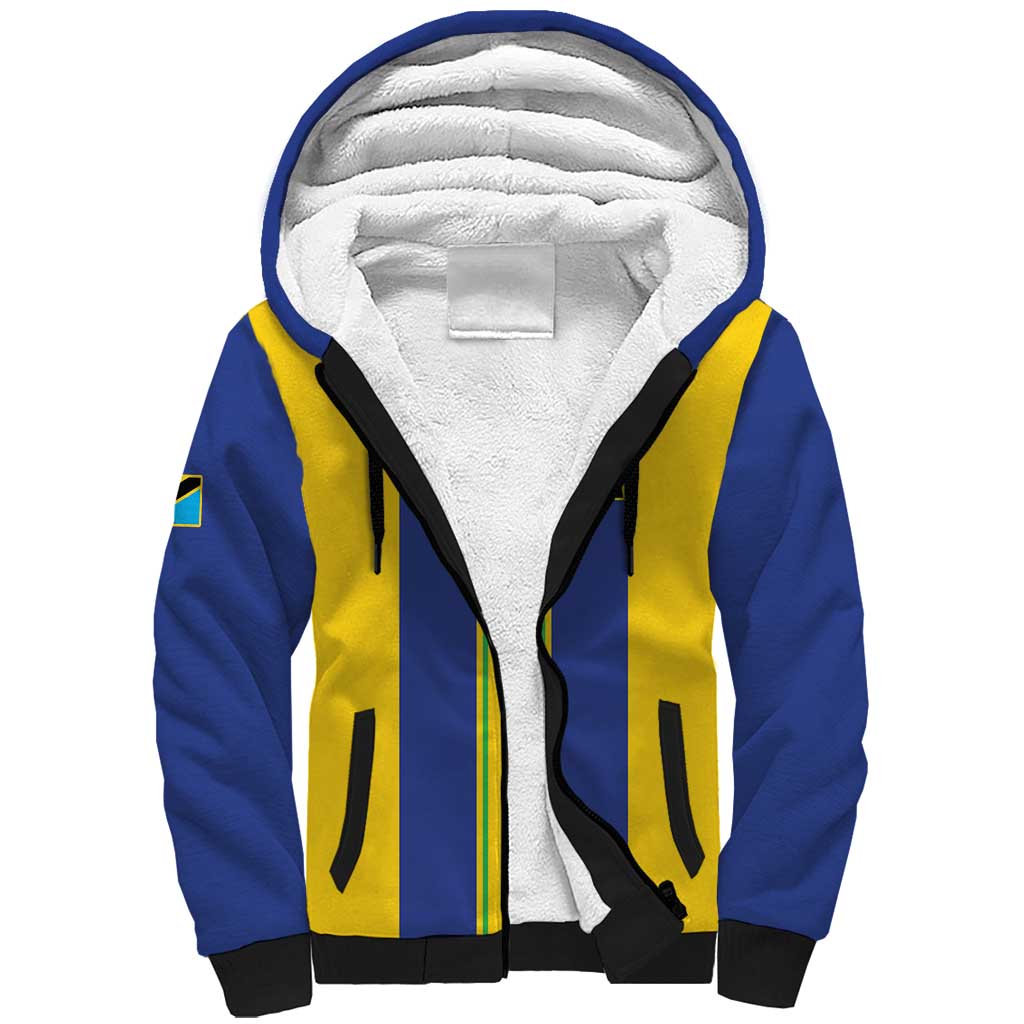 Custom Afro Tanzania Football Sherpa Hoodie We Are Champions