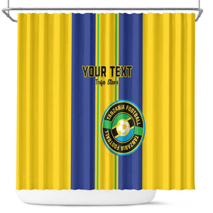 Custom Afro Tanzania Football Shower Curtain We Are Champions