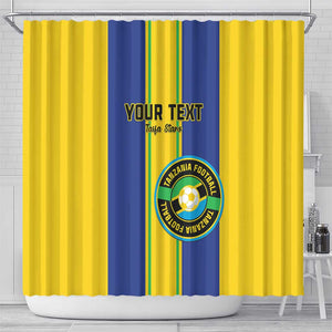 Custom Afro Tanzania Football Shower Curtain We Are Champions