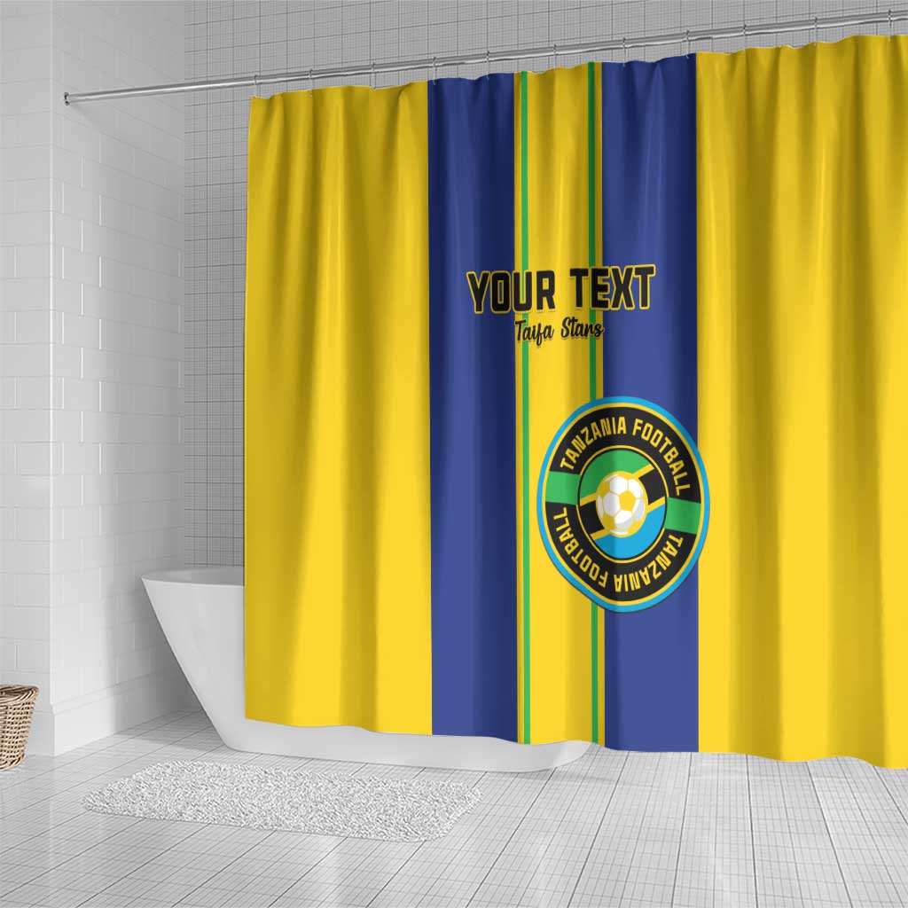 Custom Afro Tanzania Football Shower Curtain We Are Champions