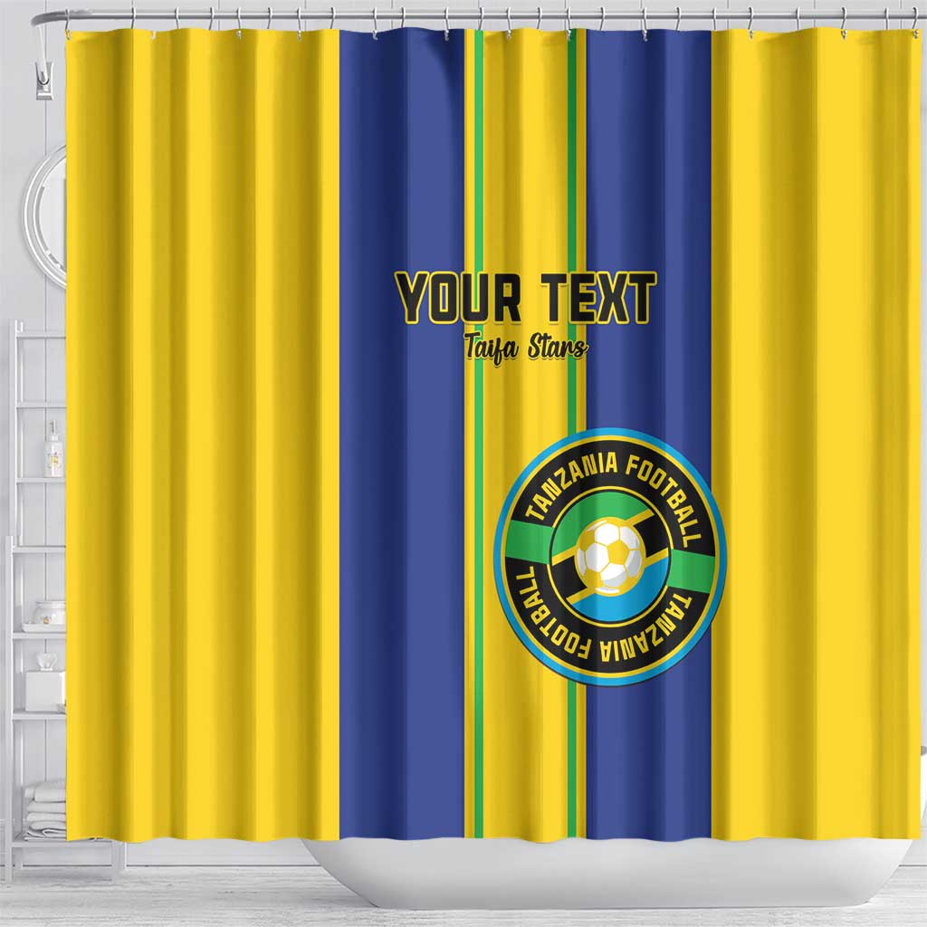 Custom Afro Tanzania Football Shower Curtain We Are Champions