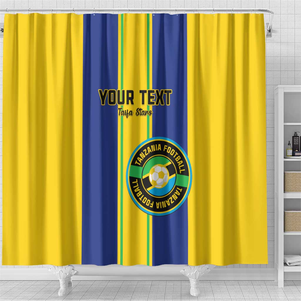 Custom Afro Tanzania Football Shower Curtain We Are Champions