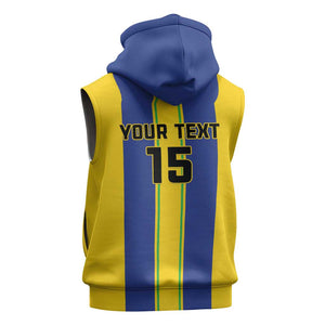 Custom Afro Tanzania Football Sleeveless Hoodie We Are Champions - African Pride