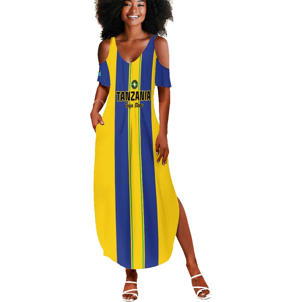 Custom Afro Tanzania Football Summer Maxi Dress We Are Champions