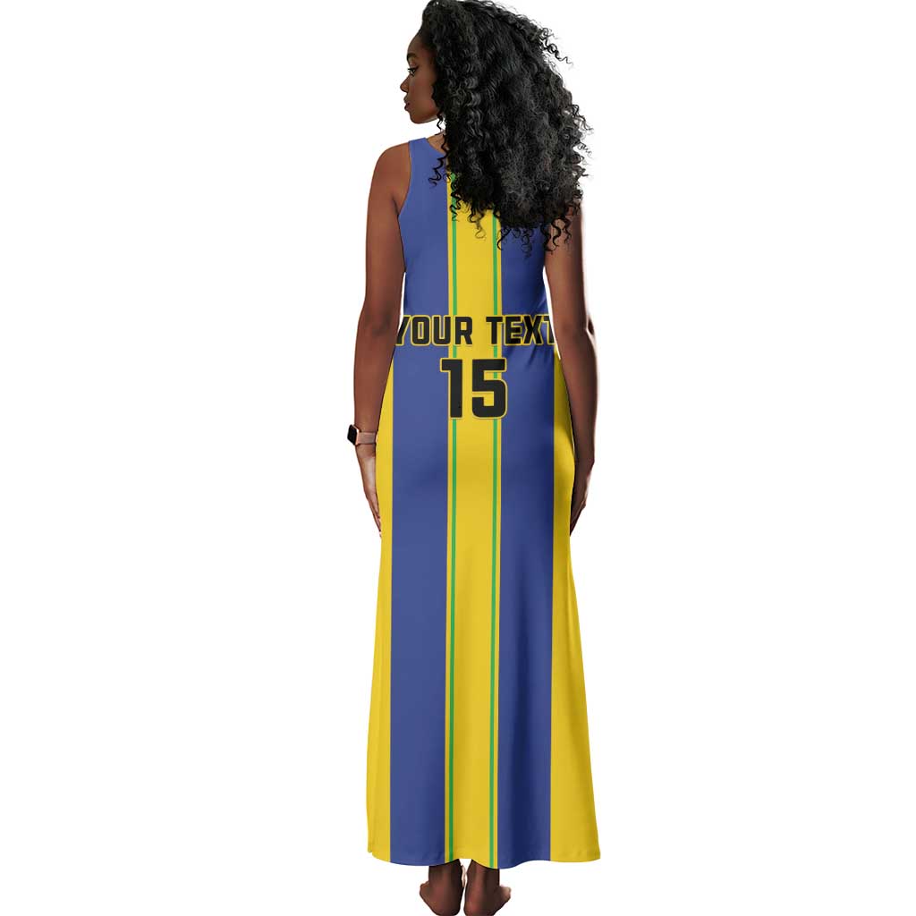 Custom Afro Tanzania Football Tank Maxi Dress We Are Champions