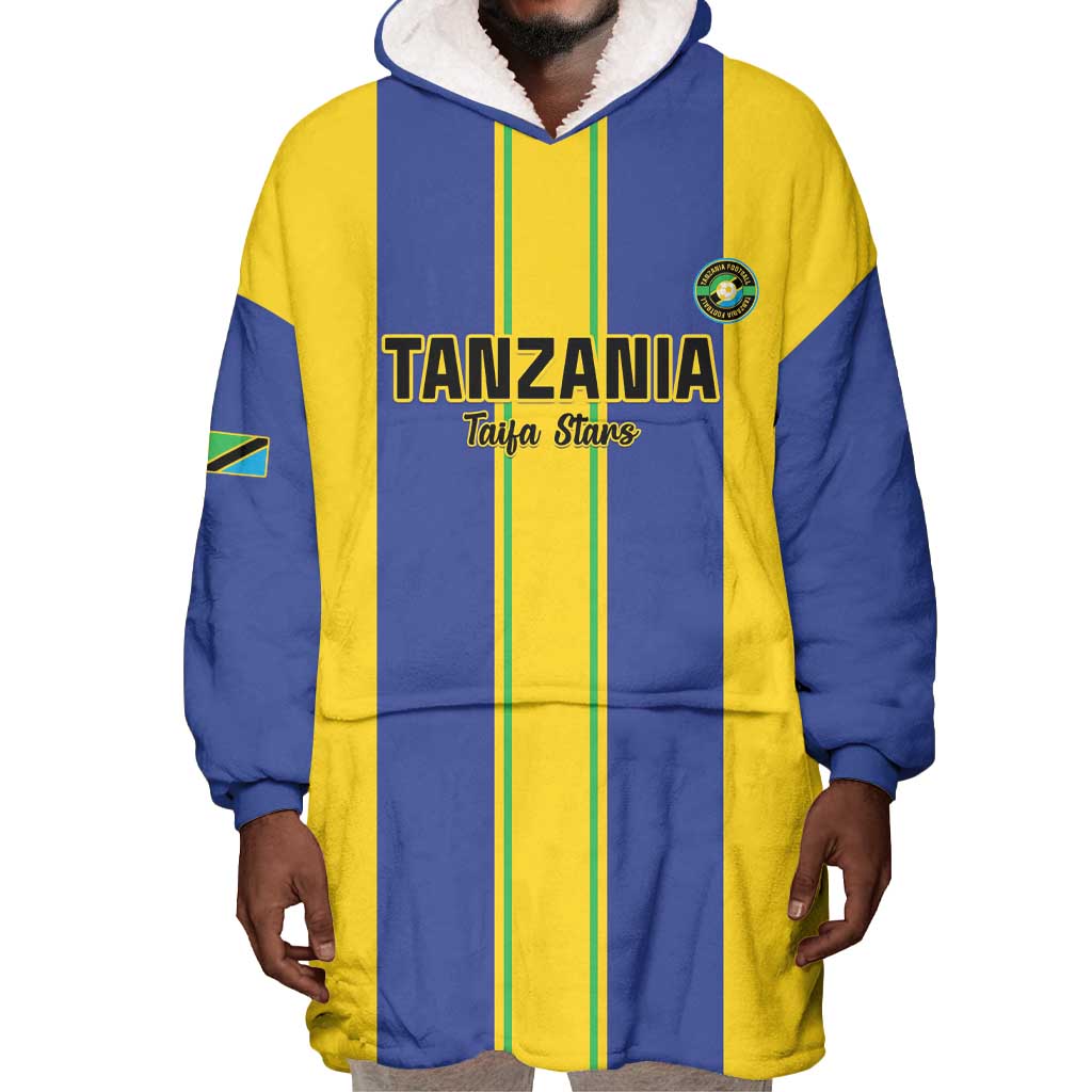 Custom Afro Tanzania Football Wearable Blanket Hoodie We Are Champions