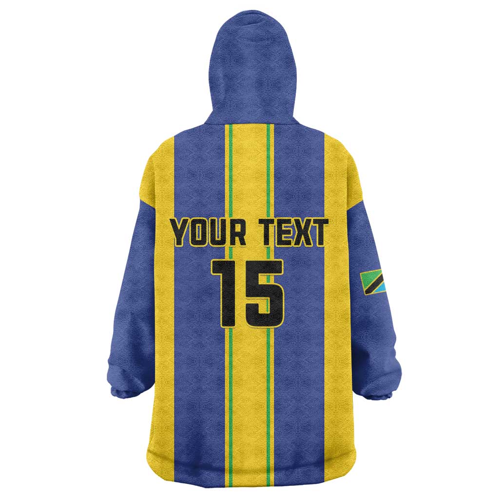 Custom Afro Tanzania Football Wearable Blanket Hoodie We Are Champions
