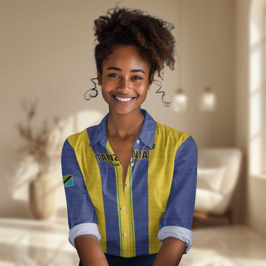 Custom Afro Tanzania Football Women Casual Shirt We Are Champions