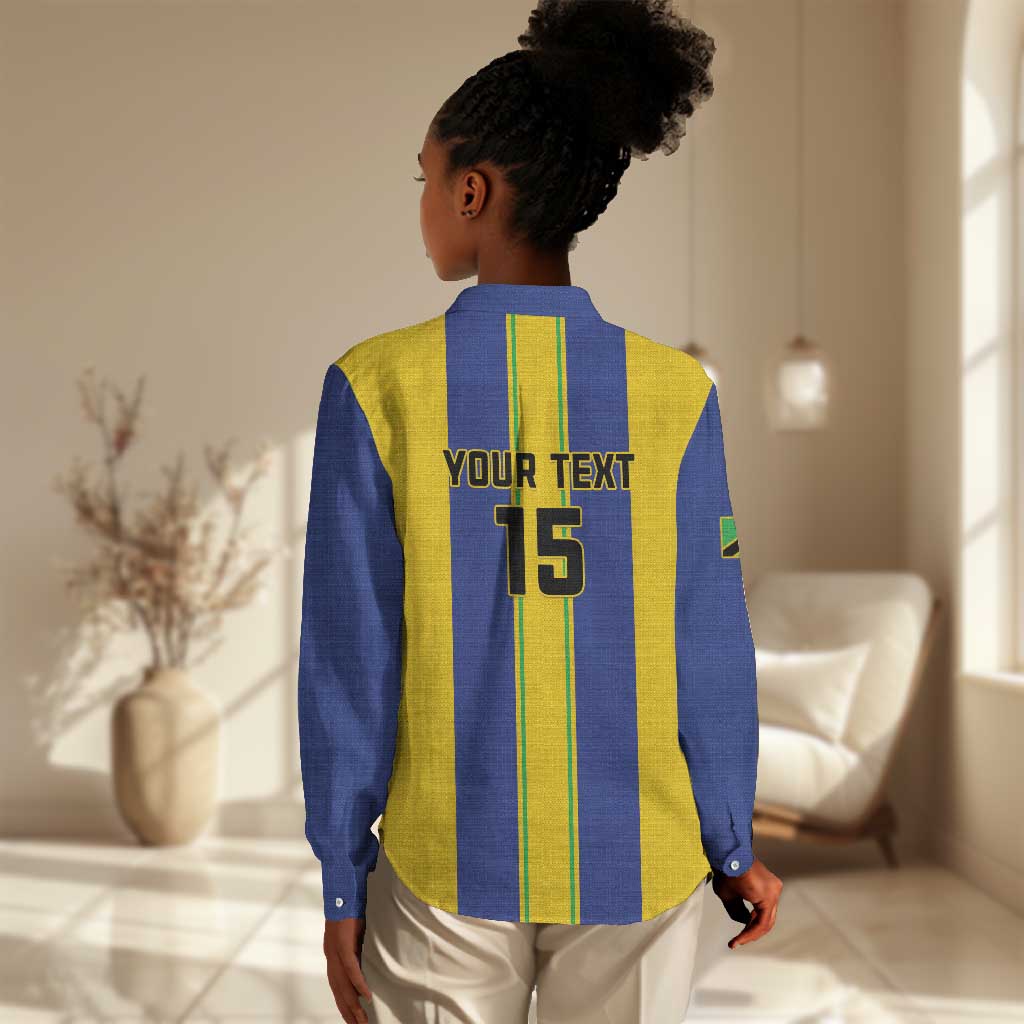 Custom Afro Tanzania Football Women Casual Shirt We Are Champions