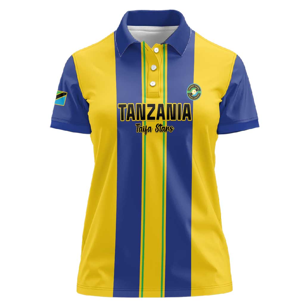 Custom Afro Tanzania Football Women Polo Shirt We Are Champions