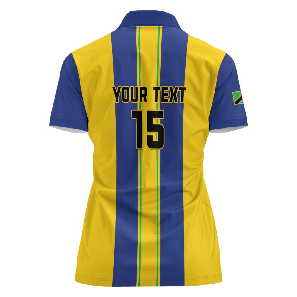 Custom Afro Tanzania Football Women Polo Shirt We Are Champions