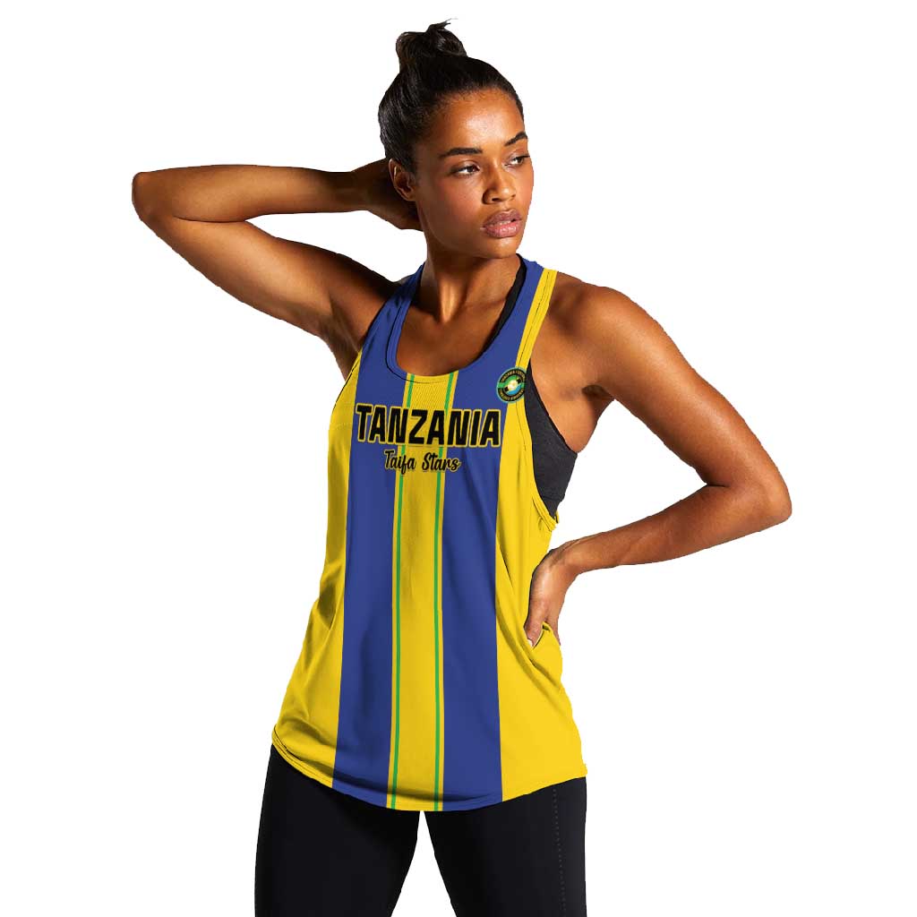 Custom Afro Tanzania Football Women Racerback Tank We Are Champions
