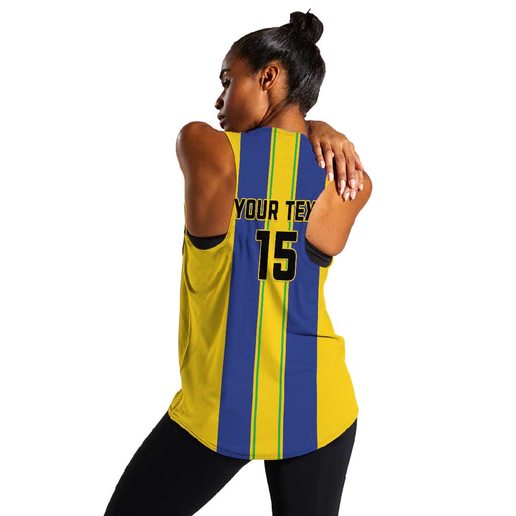 Custom Afro Tanzania Football Women Racerback Tank We Are Champions