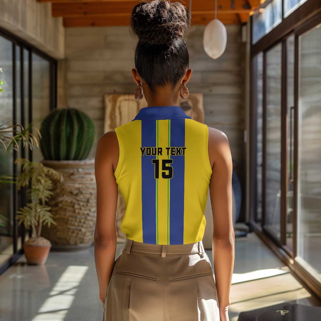 Custom Afro Tanzania Football Women Sleeveless Polo Shirt We Are Champions
