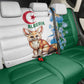 Afro Algeria Back Car Seat Cover Fennec Fox With Blue Isris Flower
