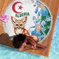 Afro Algeria Beach Blanket Fennec Fox With Blue Isris Flower