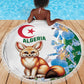 Afro Algeria Beach Blanket Fennec Fox With Blue Isris Flower