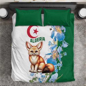 Afro Algeria Bedding Set Fennec Fox With Blue Isris Flower