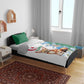 Afro Algeria Bedding Set Fennec Fox With Blue Isris Flower