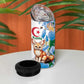 Afro Algeria 4 in 1 Can Cooler Tumbler Fennec Fox With Blue Isris Flower