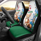 Afro Algeria Car Seat Cover Fennec Fox With Blue Isris Flower