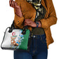 Afro Algeria Shoulder Handbag Fennec Fox With Blue Isris Flower