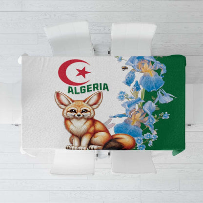 Afro Algeria Tablecloth Fennec Fox With Blue Isris Flower