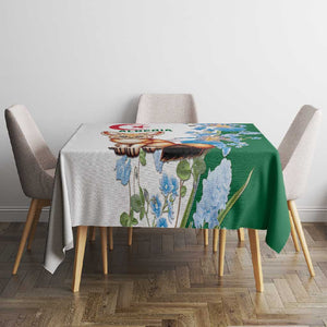 Afro Algeria Tablecloth Fennec Fox With Blue Isris Flower