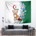 Afro Algeria Tapestry Fennec Fox With Blue Isris Flower