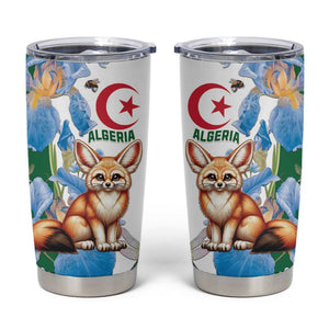 Afro Algeria Tumbler Cup Fennec Fox With Blue Isris Flower