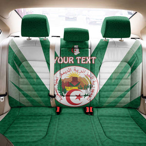Personalised Afro Algeria Back Car Seat Cover Coat Of Arms With Islamic Pattern