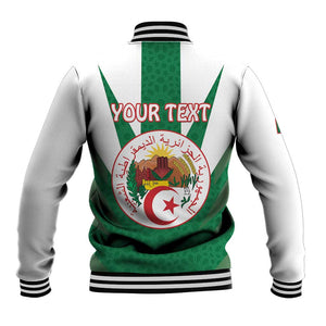 Personalised Afro Algeria Baseball Jacket Coat Of Arms With Islamic Pattern