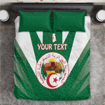 Personalised Afro Algeria Bedding Set Coat Of Arms With Islamic Pattern