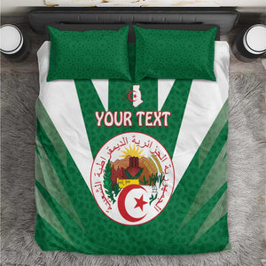 Personalised Afro Algeria Bedding Set Coat Of Arms With Islamic Pattern