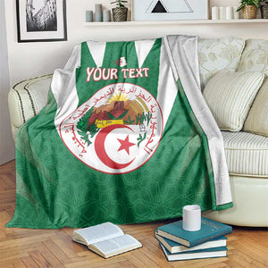 Personalised Afro Algeria Blanket Coat Of Arms With Islamic Pattern