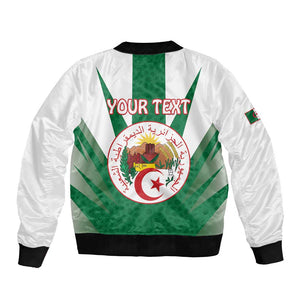 Personalised Afro Algeria Bomber Jacket Coat Of Arms With Islamic Pattern