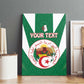 Personalised Afro Algeria Canvas Wall Art Coat Of Arms With Islamic Pattern