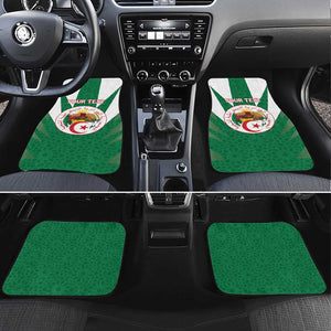 Personalised Afro Algeria Car Mats Coat Of Arms With Islamic Pattern