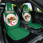 Personalised Afro Algeria Car Seat Cover Coat Of Arms With Islamic Pattern