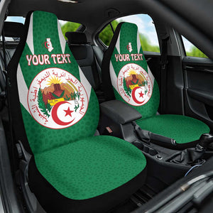 Personalised Afro Algeria Car Seat Cover Coat Of Arms With Islamic Pattern